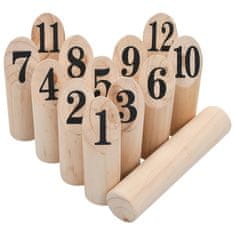Vidaxl Igra Kubb s številkami komplet iz lesa
