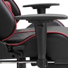 Vidaxl Gaming stol z oporo za noge vinsko rdeče umetno usnje