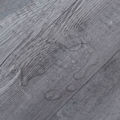 Vidaxl PVC talne plošče 5,02 m2 2 mm samolepilne mat siva barva lesa