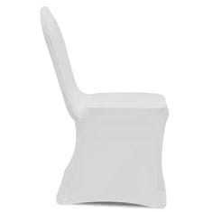 Vidaxl Prevleka za stol raztegljiva bela 18 kosov