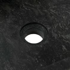 Vidaxl Umivalnik 45x30x12 cm marmor visok sijaj črn
