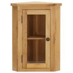 Vidaxl Stenska kotna omarica 45x28x60 cm trdna hrastovina