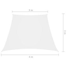 Vidaxl Senčno jadro oksford blago trapez 3/4x3 m belo