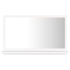 Vidaxl Kopalniško ogledalo belo 60x10,5x37 cm iverna plošča
