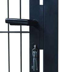 shumee 2D Vrata za Ograjo (Enojna) Antracitno Sive Barve 106 x 170 cm