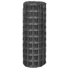 Vidaxl Evro ograja iz jekla 10x1 m siva