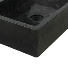 Vidaxl Umivalnik 45x30x12 cm marmor visok sijaj črn