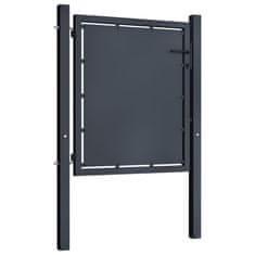 Vidaxl Vrtna vrata iz jekla 100x75 cm antracitna