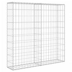 Vidaxl Gabionska stena s pokrovi iz pocinkanega jekla 80x20x100 cm