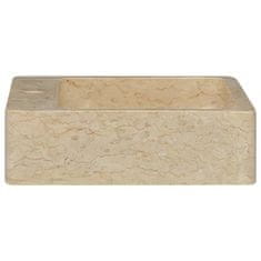 Greatstore Umivalnik krem 40x40x12 cm marmor