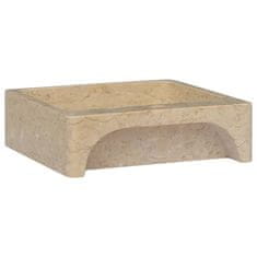 Vidaxl Umivalnik krem 40x40x12 cm marmor