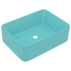 Vidaxl Razkošen umivalnik mat svetlo zelen 41x30x12 cm keramičen