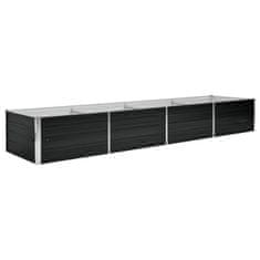 Vidaxl Visoka greda antracitna 320x80x45 cm pocinkano jeklo