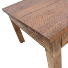 Vidaxl Klubska mizica iz trdnega predelanega lesa 98x73x45 cm