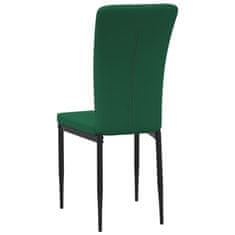Vidaxl Jedilni stoli 4 kosi temno zelen žamet