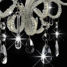 Vidaxl Stropna svetilka s kroglicami bela okrogla E14