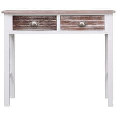 Vidaxl Konzolna mizica rjava 90x30x77 cm les
