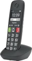 Gigaset E290HX - dodatna slušalka s polnilnikom, črna barva
