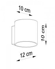 Stenska svetilka 1xG9 za LED IP20 ORBIS 1 lesena 