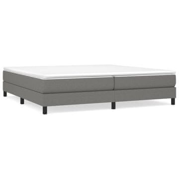Vidaxl Posteljni okvir z vzmetmi temno siv 200x200 cm blago