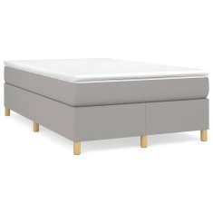 Vidaxl Box spring posteljni okvir svetlo siv 120x200 cm blago