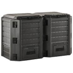 Vidaxl Vrtni kompostnik črn 800 L