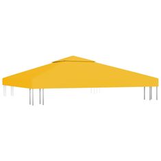 Vidaxl Streha za paviljon 2-delna 310 g/m2 3x3 m rumena