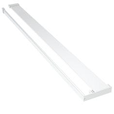 Vidaxl Pregrada za tuš s polico krom 115x195 cm ESG steklo in aluminij