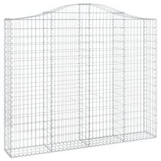 Vidaxl Obokane gabion košare 15kosov 200x30x160/180cm pocinkano železo