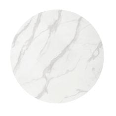 Halmar Okrogla jedilna miza Casemiro - beli marmor / zlato