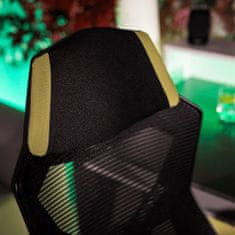 KONDELA Gaming stol Jorik - črno/zelen