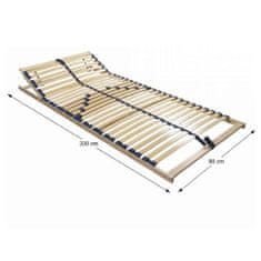 KONDELA Postavljiva letvena rešetka Twinflex New 90x200 cm