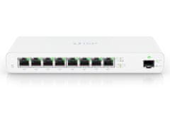 Ubiquiti UISP Switch - 8x GbE, 1x SFP, brez ventilatorja, 8x PoE Out 27V (proračun PoE 110 W)