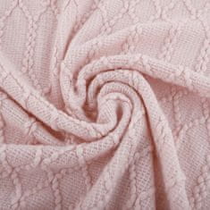 KONDELA Pletena odeja z resicami Sulia Type 2 150x200 cm - svetlo roza