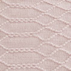 KONDELA Pletena odeja z resicami Sulia Type 1 120x150 cm - svetlo roza