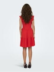 ONLY Ženska obleka ONLMAY Regular Fit 15226992 High Risk Red (Velikost S)