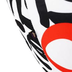 KONDELA Sedežna vreča Elion - bel/črn/siv/rdeč vzorec