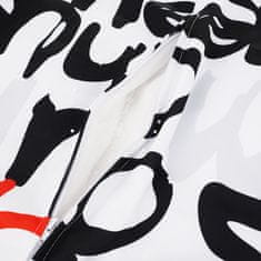 KONDELA Sedežna vreča Elion - bel/črn/siv/rdeč vzorec