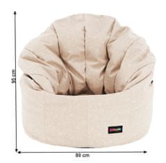 KONDELA Sedežna vreča Kenod - bež