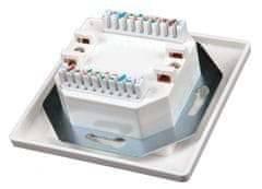 Solarix Vtičnica SX9-2-5E-UTP-WH CAT5E UTP 2 x RJ45 za vgradnjo podometno bela