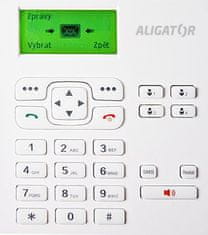 Aligator T100 Namizni telefon za kartico sim White