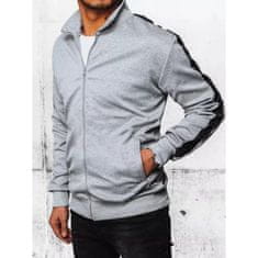 Dstreet Moški pulover F52 svetlo siv bx5566 M