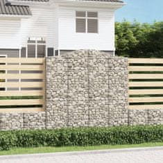 Vidaxl Obokane gabion košare 9kosov 200x30x200/220 cm pocinkano železo