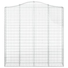 Vidaxl Obokane gabion košare 3 kosi 200x30x200/220 cm pocinkano železo