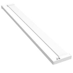 Vidaxl Pregrada za tuš s polico bela 80x195 cm ESG steklo in aluminij