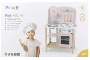 Viga Lesena kuhinja roza