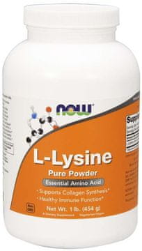NOW Foods L-lizin (L-lizin) v prahu, 454g