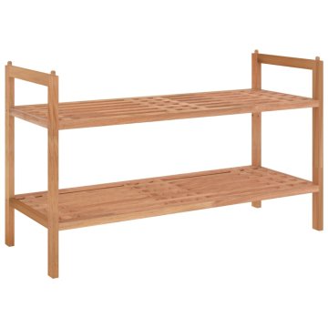 Vidaxl Regal za čevlje 69x27x41 cm trdna orehovina