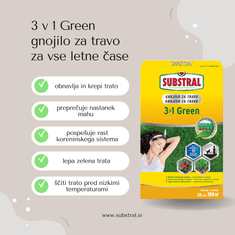 Substral 3 v 1 Green gnojilo za travo za vse letne čase, 2 kg