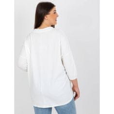 RELEVANCE Ženska velika bluza z žepi MATTIA ecru RV-BZ-8506.74P_395394 Univerzalni